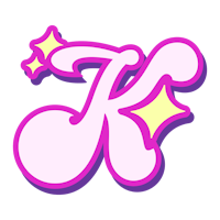 the letter k with stars on it
